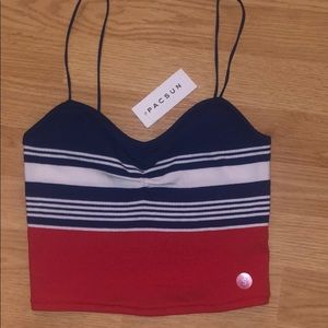 Red, White, and Blue Cropped Cami